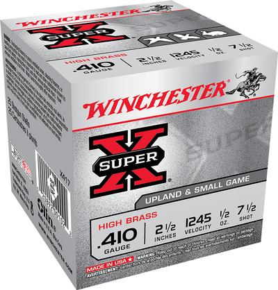 Winchester X417 Super-X Shotshell 410 GA, 2-1/2 in, No. 7-1/2, 1/2oz  | .410GA | X417 | 020892001022